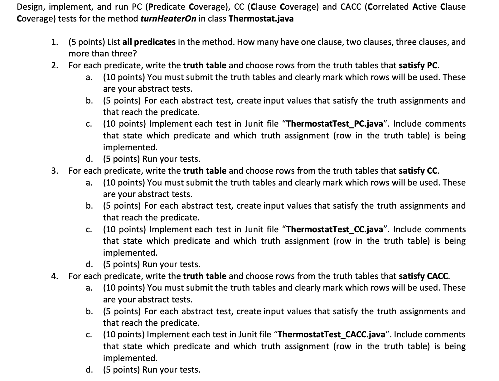 Design, implement, and run PC ( Predicate