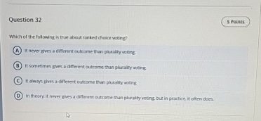 Question 3 2 Which of the following is true about