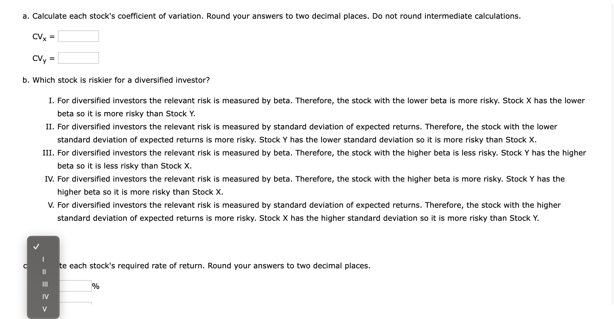 Stock X has a 9.5% expected return, a beta