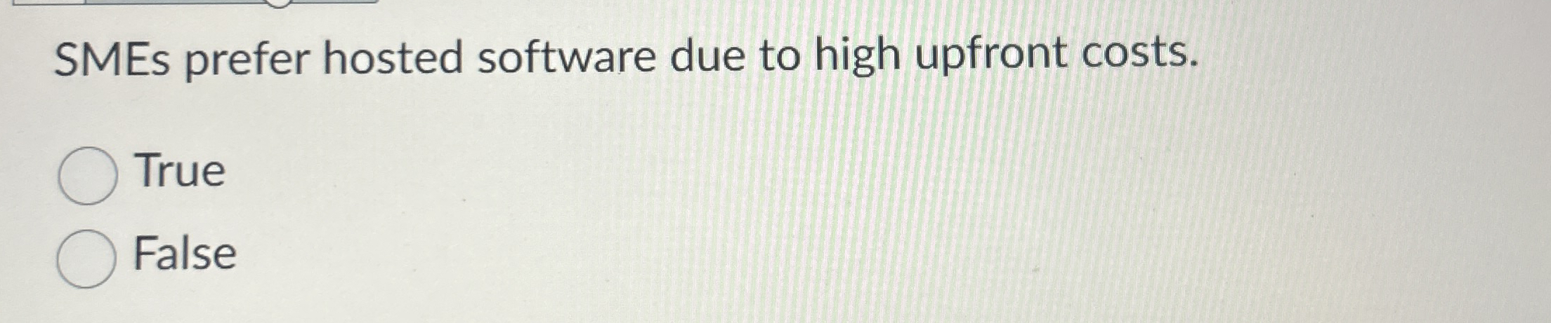 SMEs prefer hosted software due to high upfront