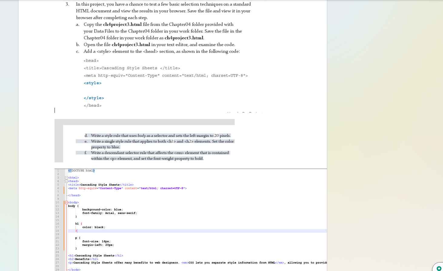 3 . In this project, you have a chance to test a