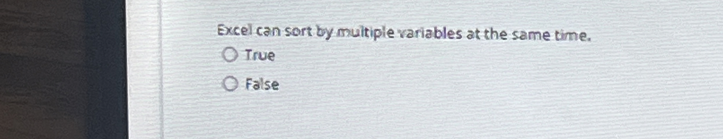 Excel can sort by multiple variables at the same