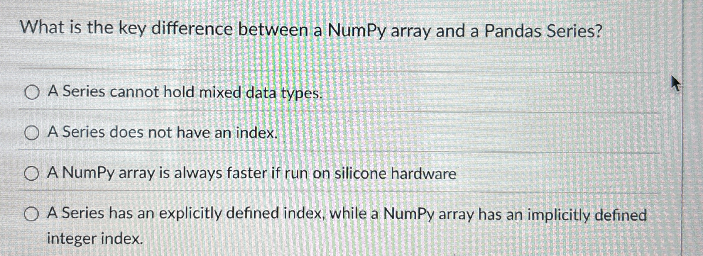 What is the key difference between a NumPy array