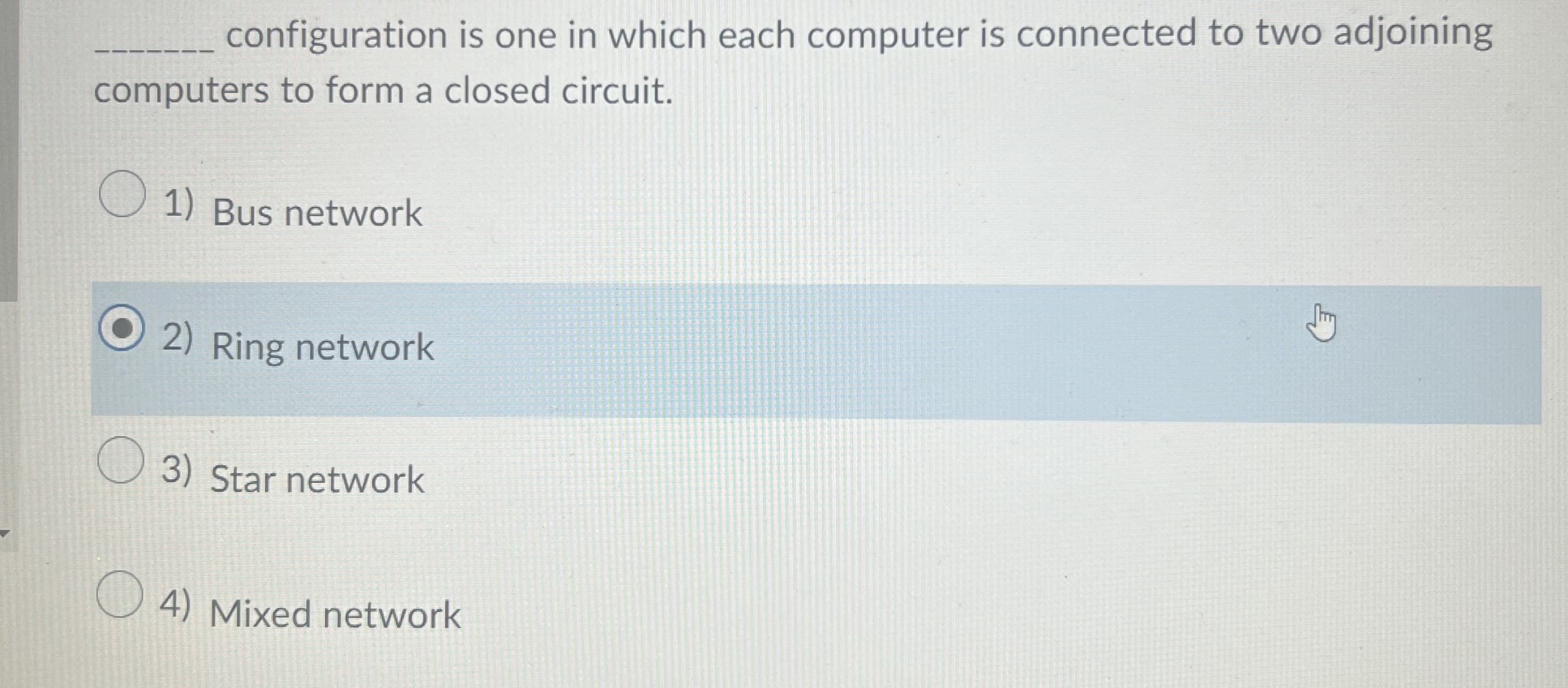 q , configuration is one in which each computer