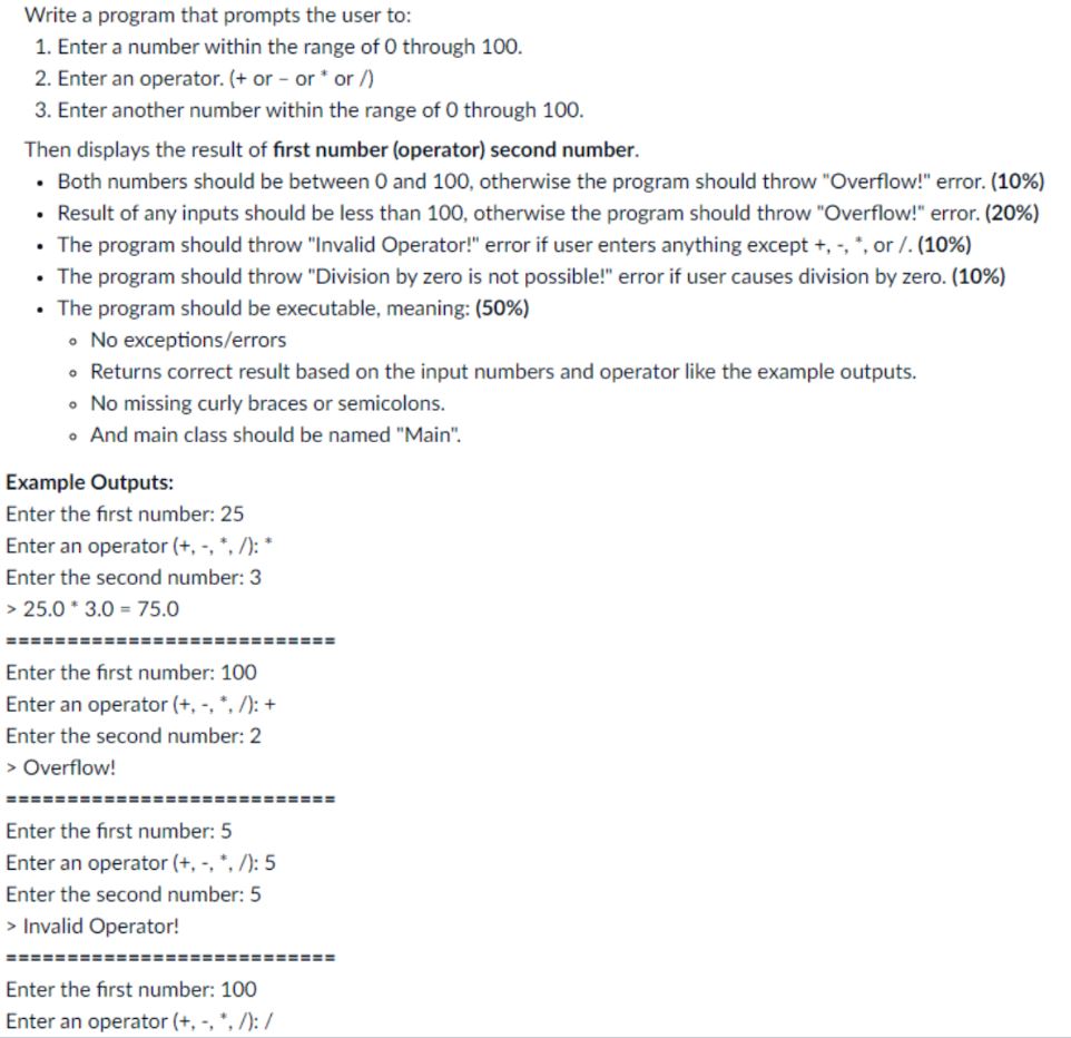 Please use: if - else if statements