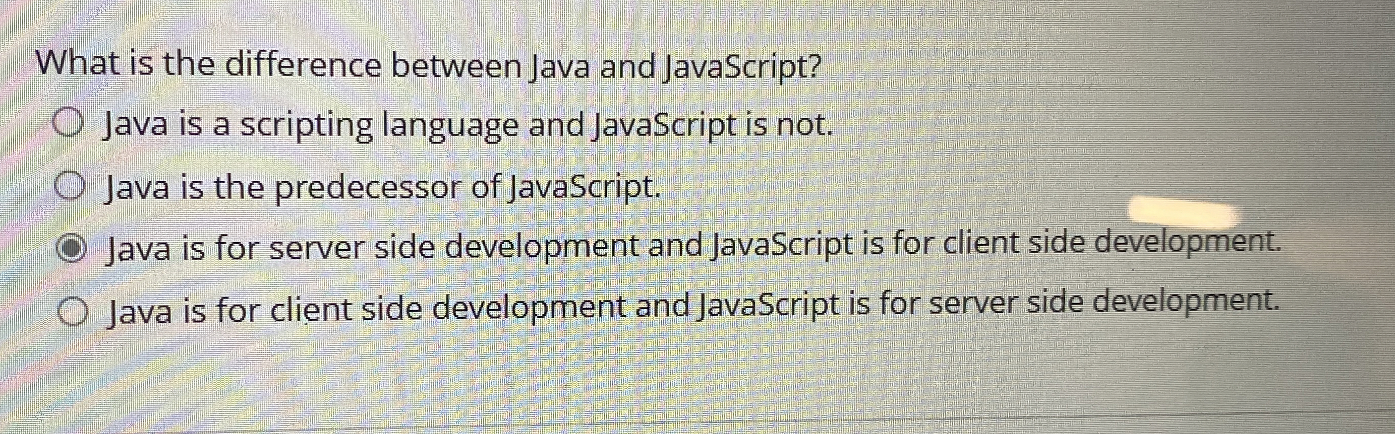 What is the difference between Java and