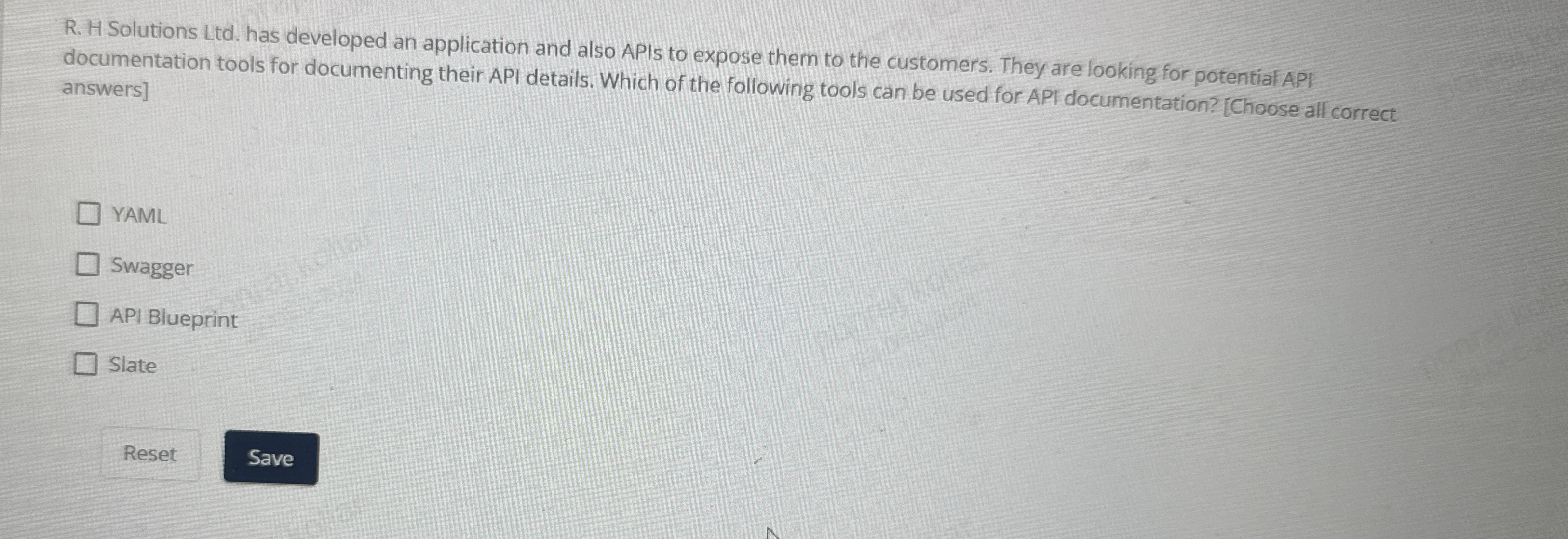 R . H Solutions Ltd . has developed an