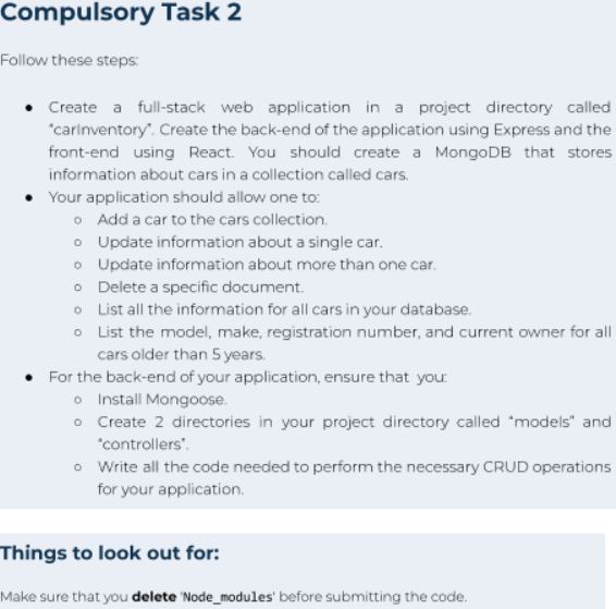 Things to look out for: Make sure that you delete