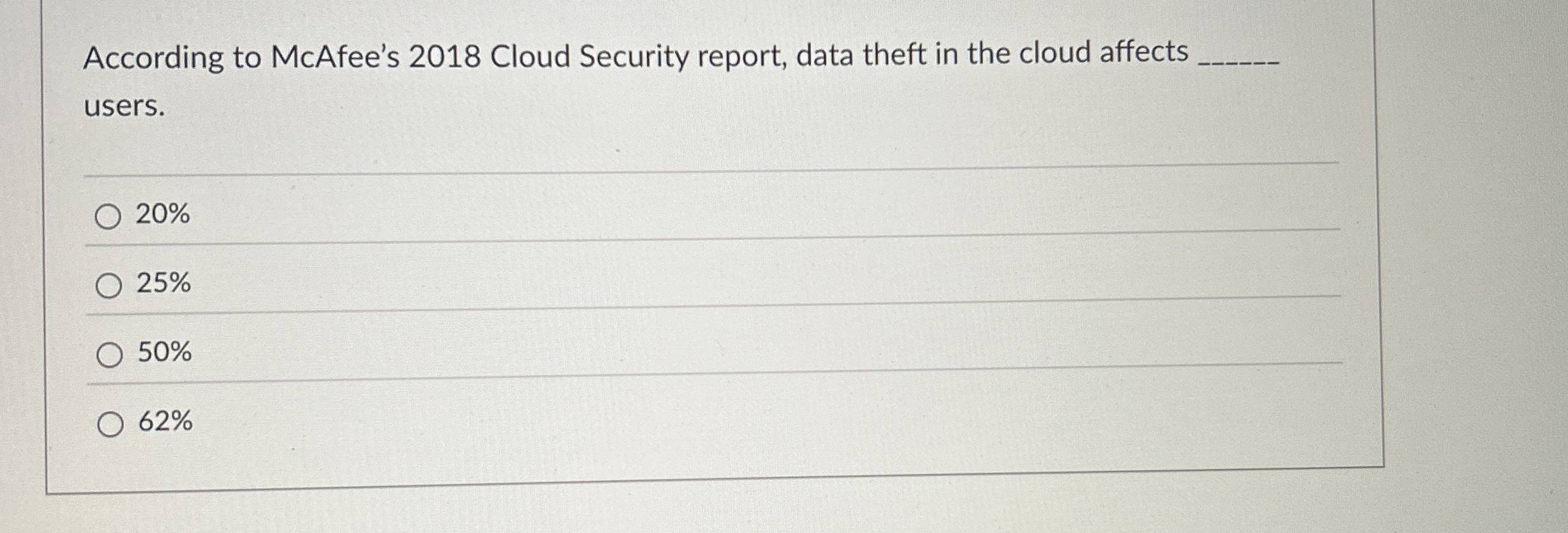 According to McAfee's 2 0 1 8 Cloud Security