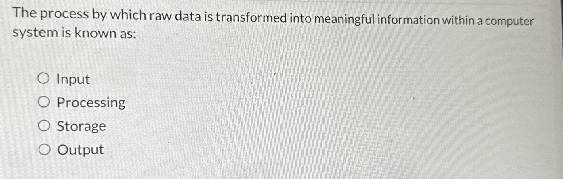 The process by which raw data is transformed into