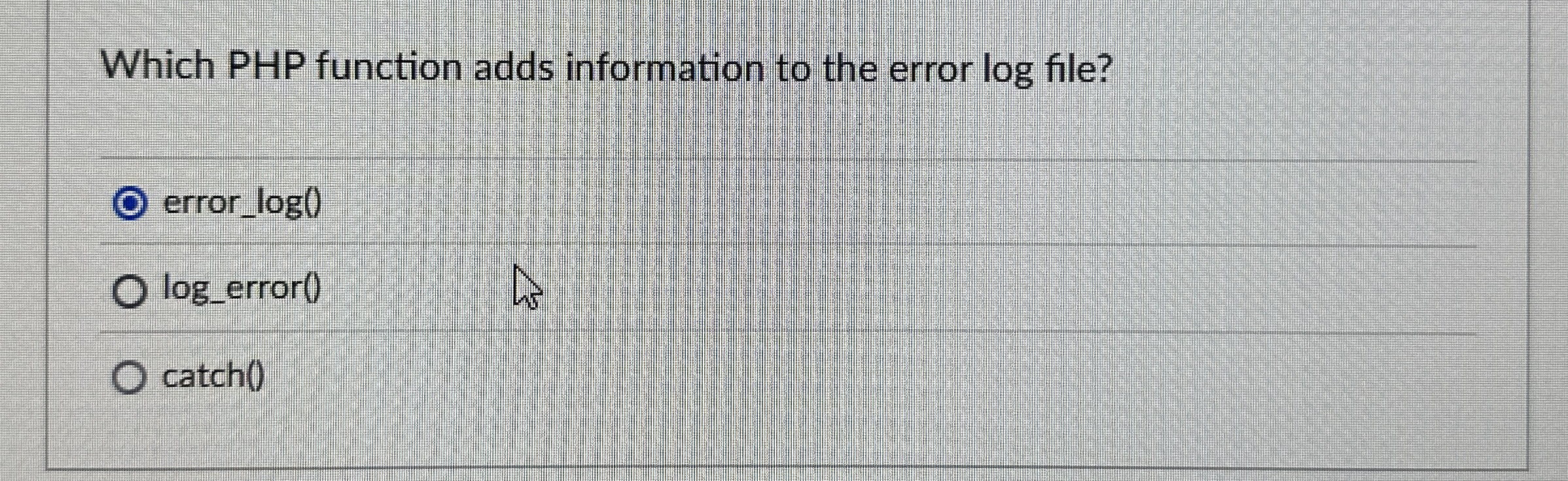 Which PHP function adds information to the error