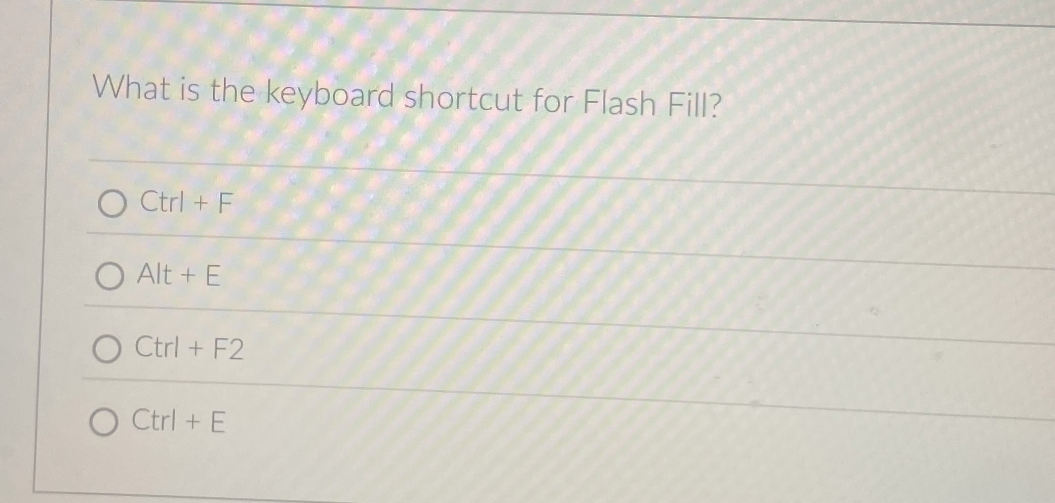 What is the keyboard shortcut for Flash Fill?