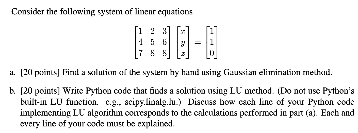 Please solve both parts and give code for part b