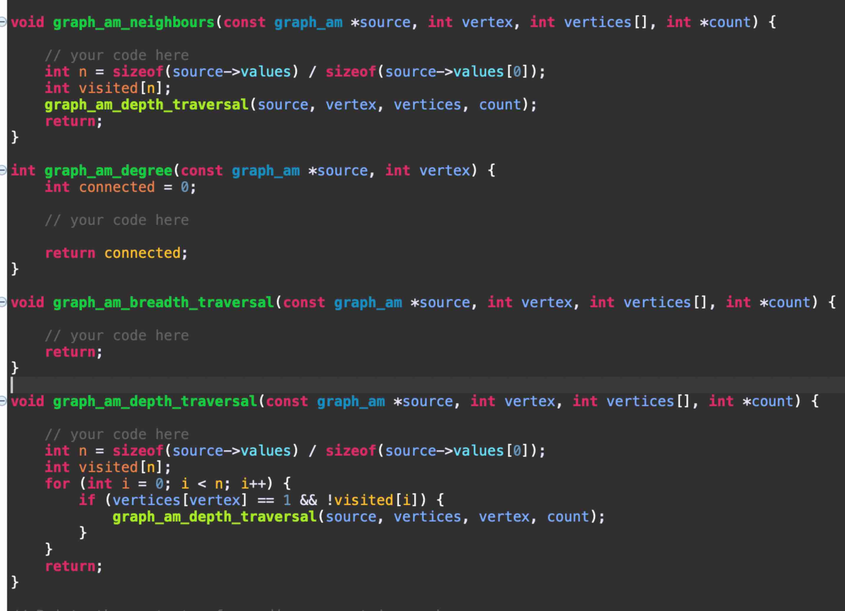 Working with graph _ am _ neighbours: / * * *