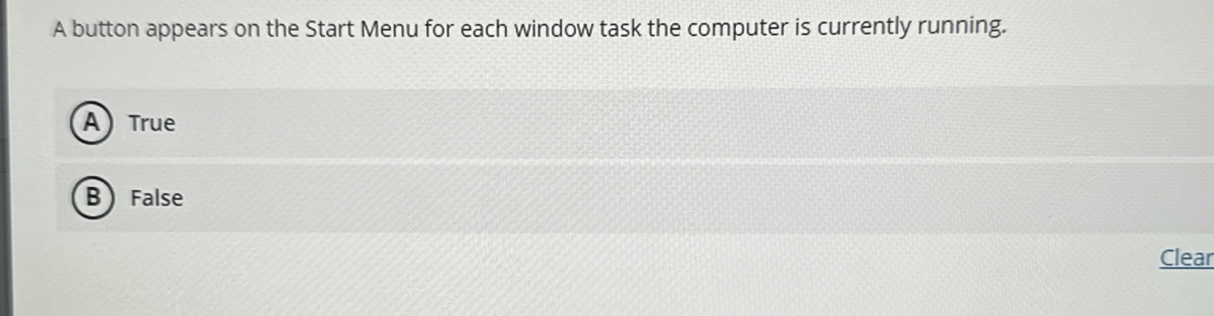 A button appears on the Start Menu for each