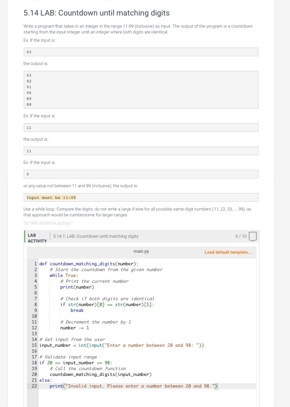 I am needing help with the output and input