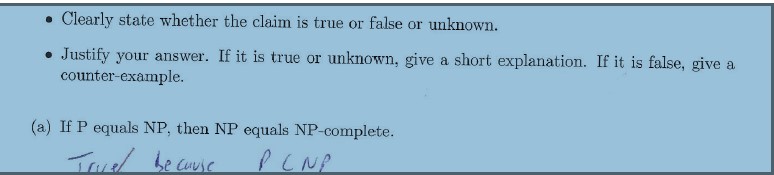 - Clearly state whether the claim is true or