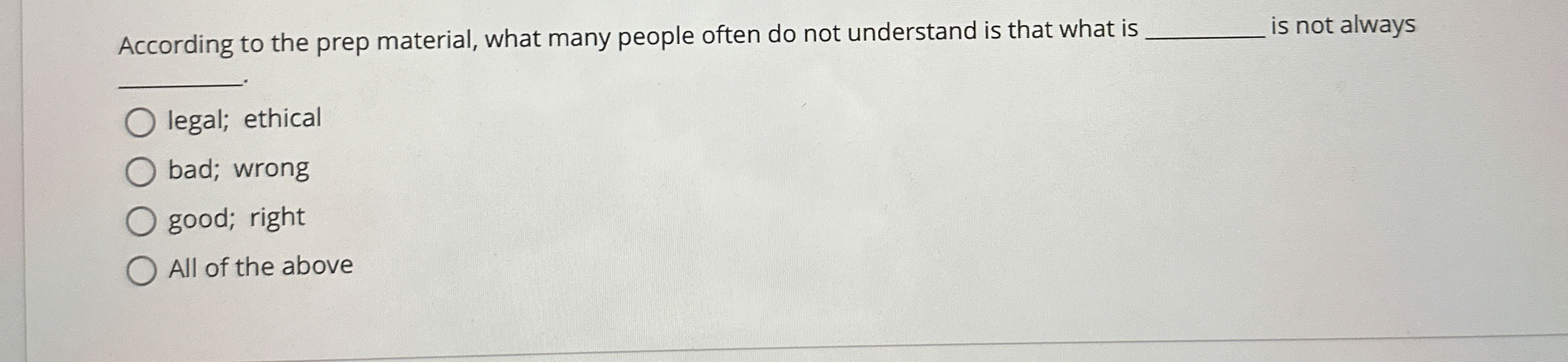 According to the prep material, what many people