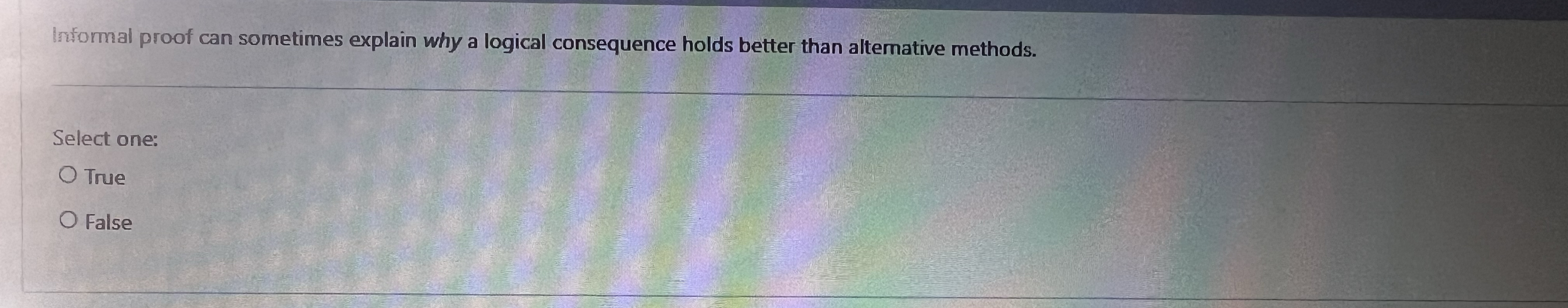 lutormal proof can sometimes explain why a