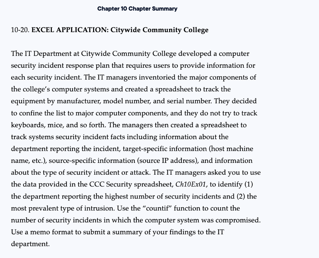 The IT managers have asked you to use the data