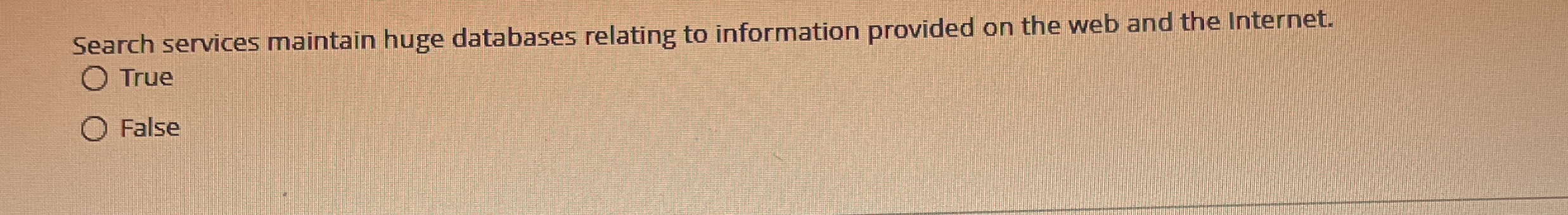 Search services maintain huge databases relating
