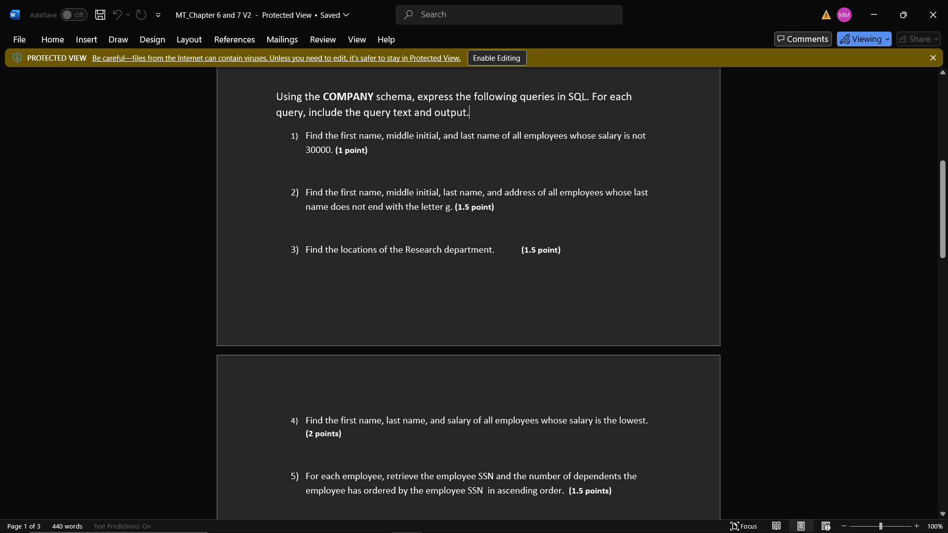 Using the COMPANY schema, express the following
