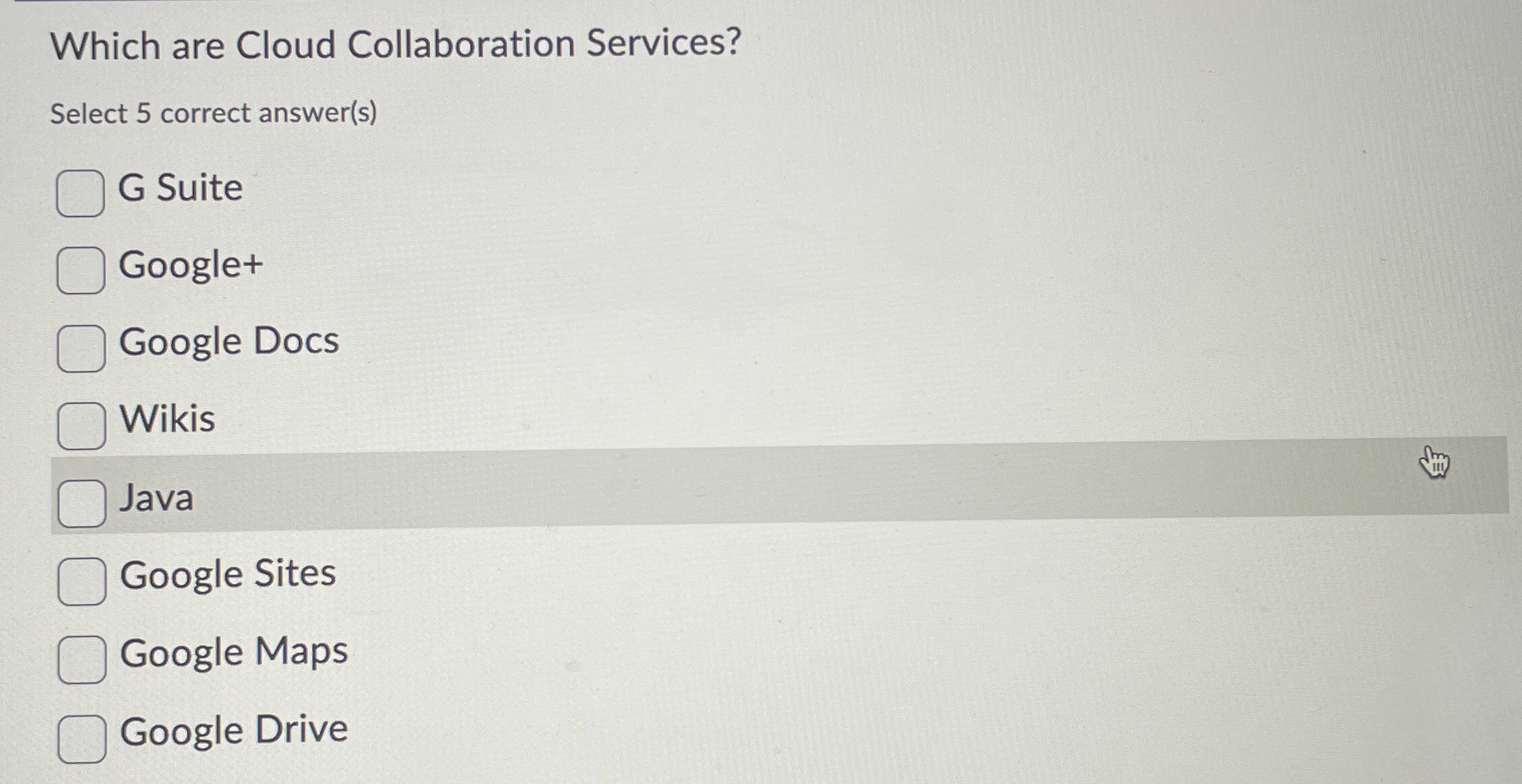 Which are Cloud Collaboration Services? Select 5