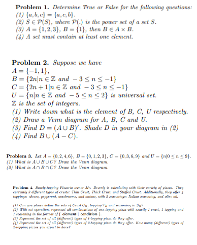 ( ANSWER THEM ALL PLEASE ) Problem 1 . Determine