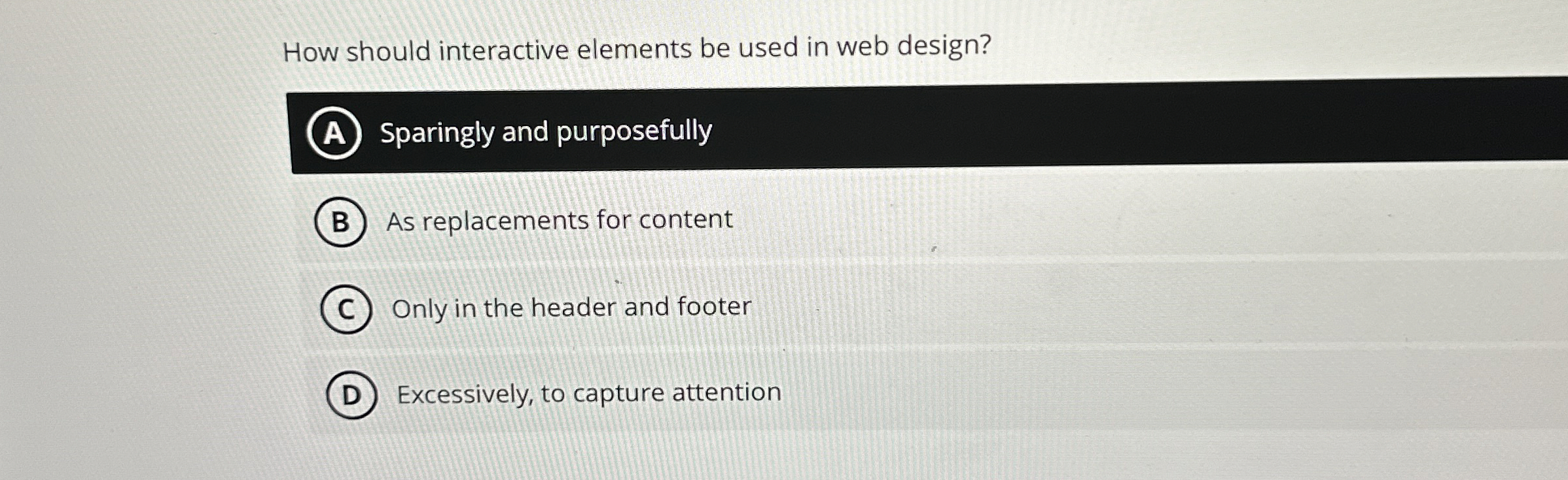 How should interactive elements be used in web