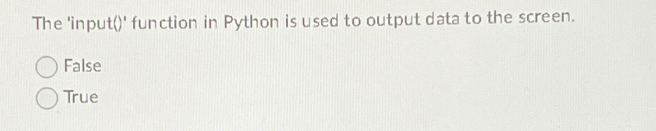 The 'input ( ) ' function in Python is used to