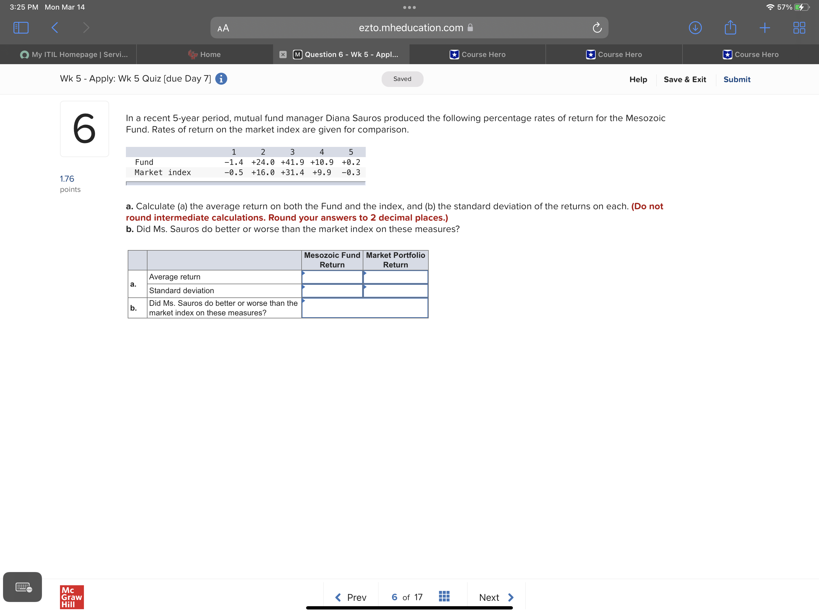 3:25 PM Mon Mar 14 ezto.mheducation.com ' E]