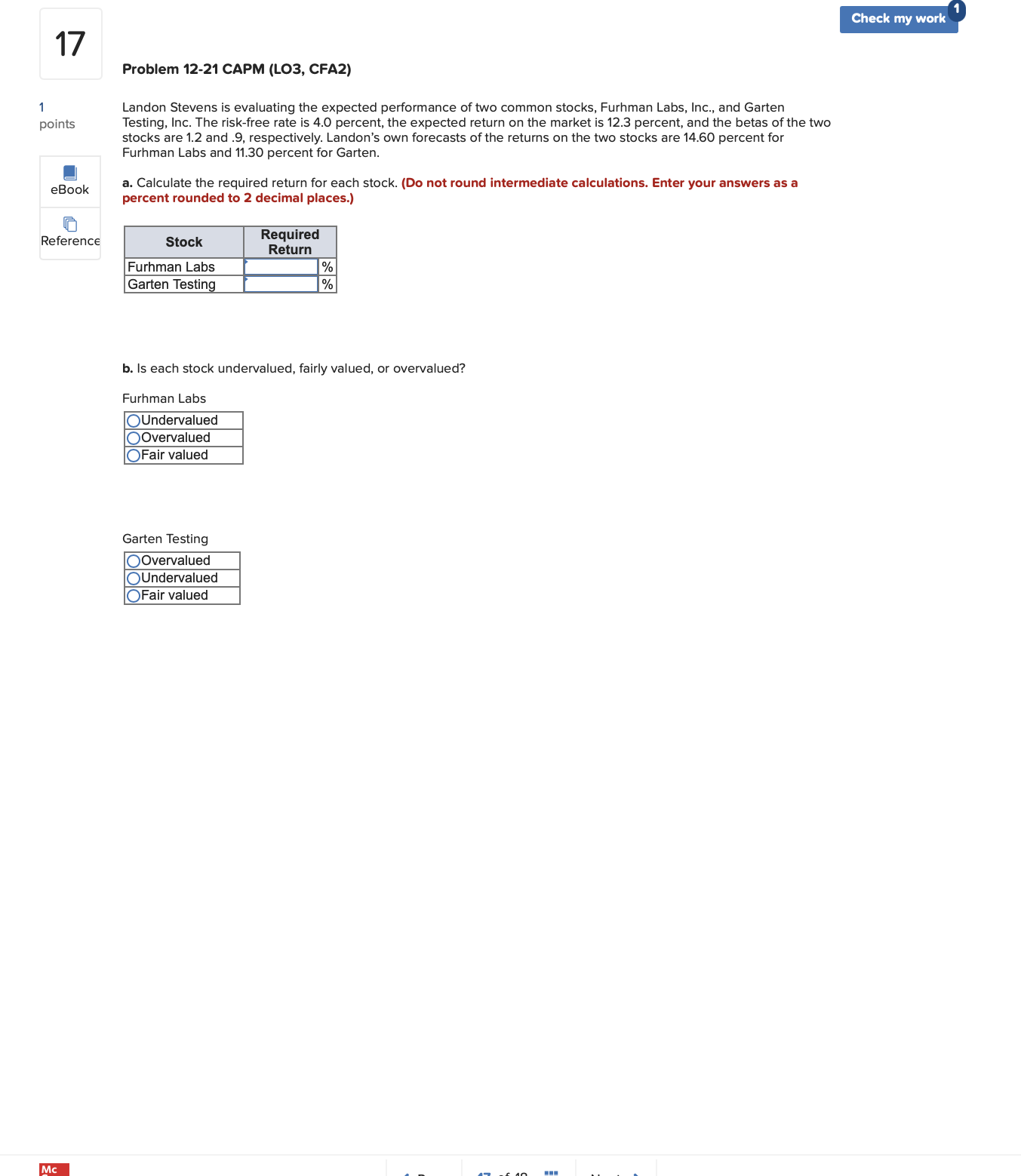 Check my work 16 Problem 12-19 Systematic versus