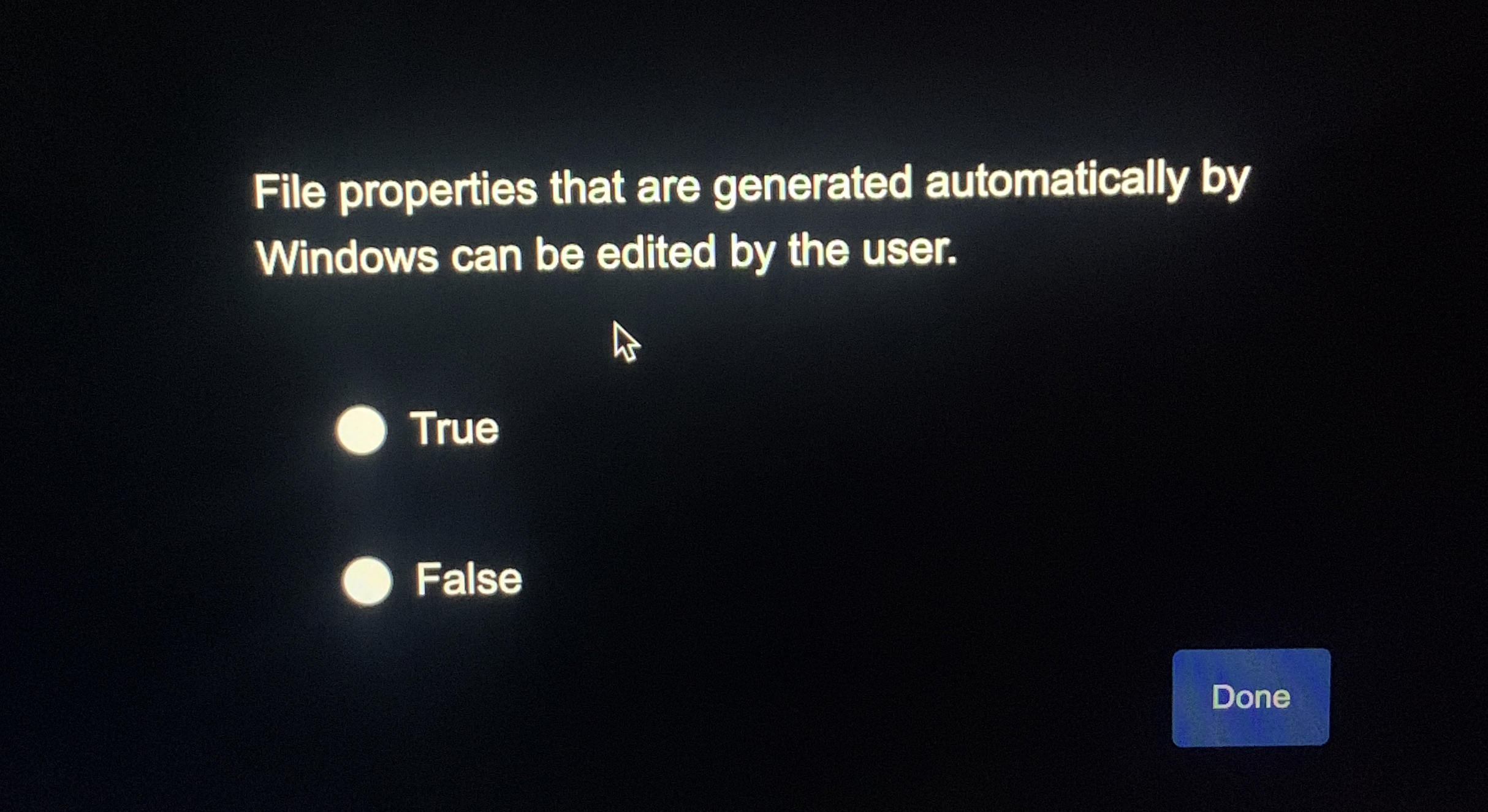File properties that are generated automatically
