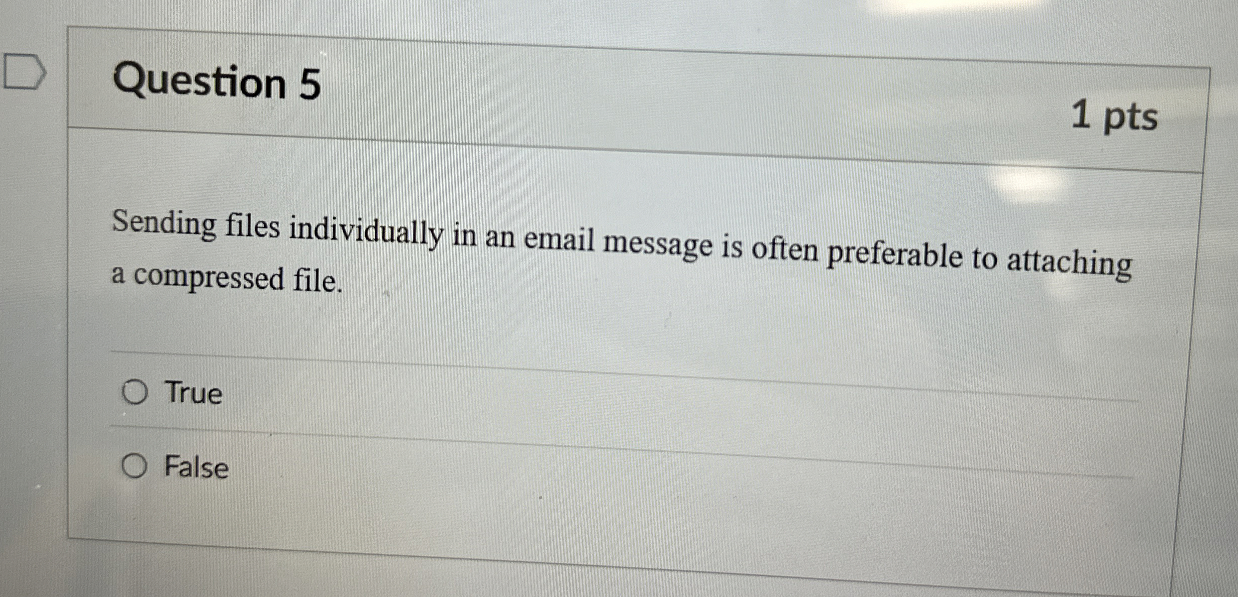 Question 5 Sending files individually in an email