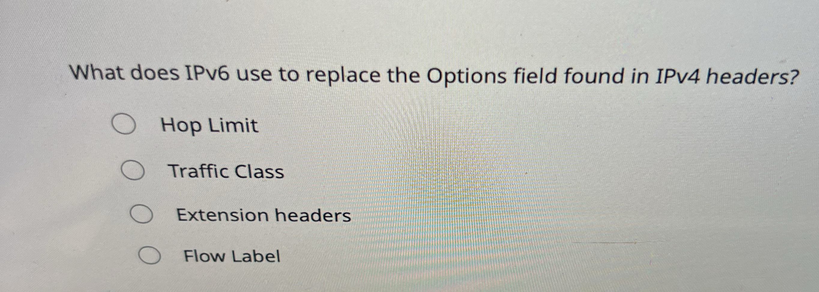 What does IPv 6 use to replace the Options field