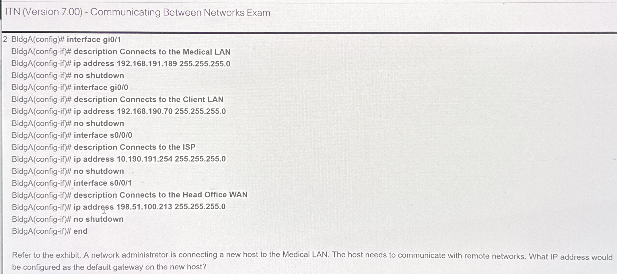 ITN ( Version 7 . 0 0 ) - Communicating Between