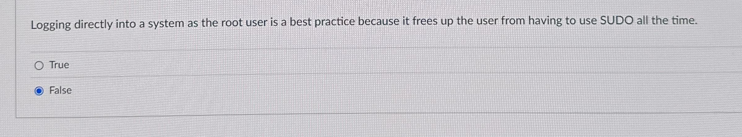 Logging directly into a system as the root user