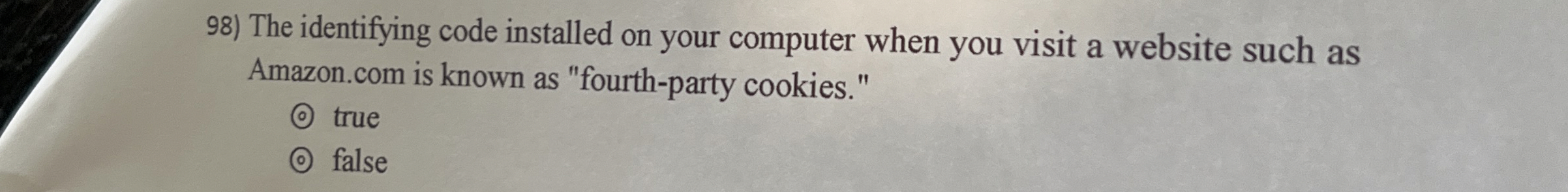 The identifying code installed on your computer
