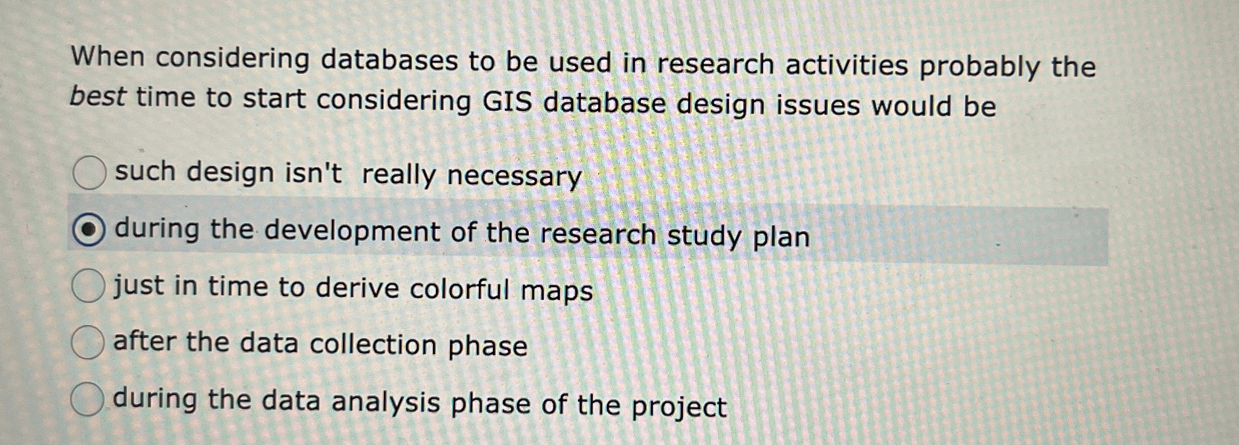 When considering databases to be used in research