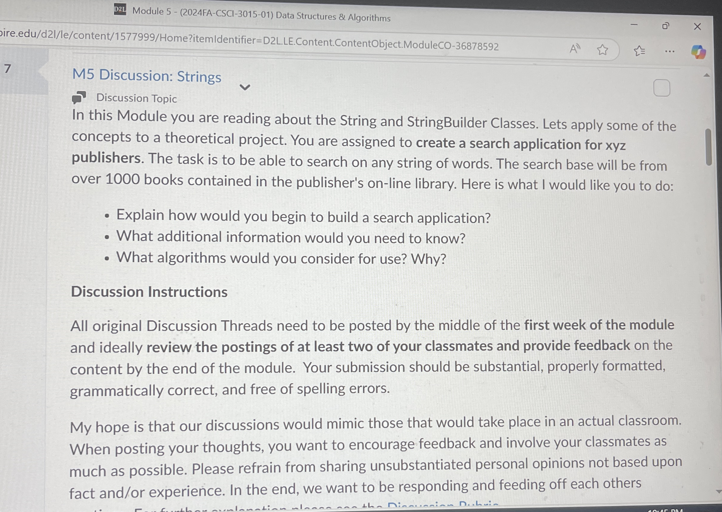 Module 5 - ( 2 0 2 4 FA - CSCI - 3 0 1 5 - 0 1 )