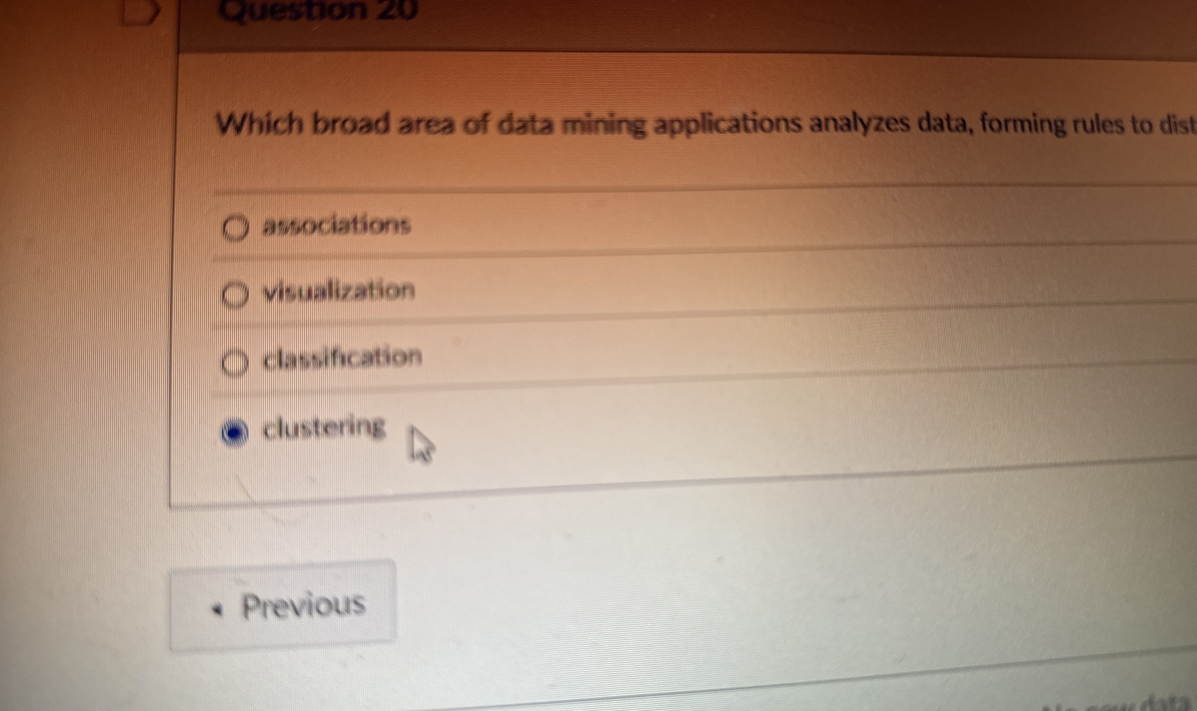 Which broad area of data mining applications