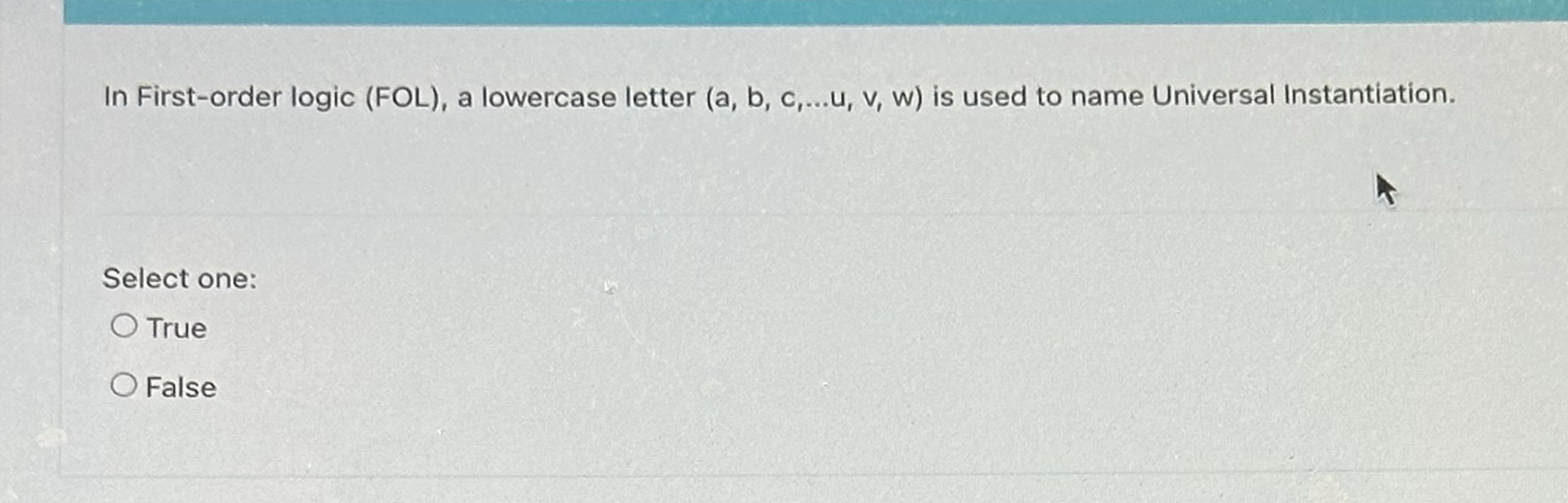 In First - order logic ( FOL ) , a lowercase
