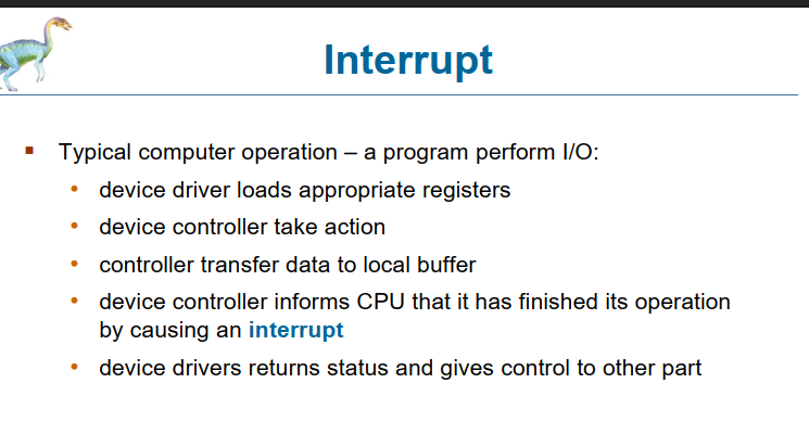 Interrupt - Typical computer operation - a