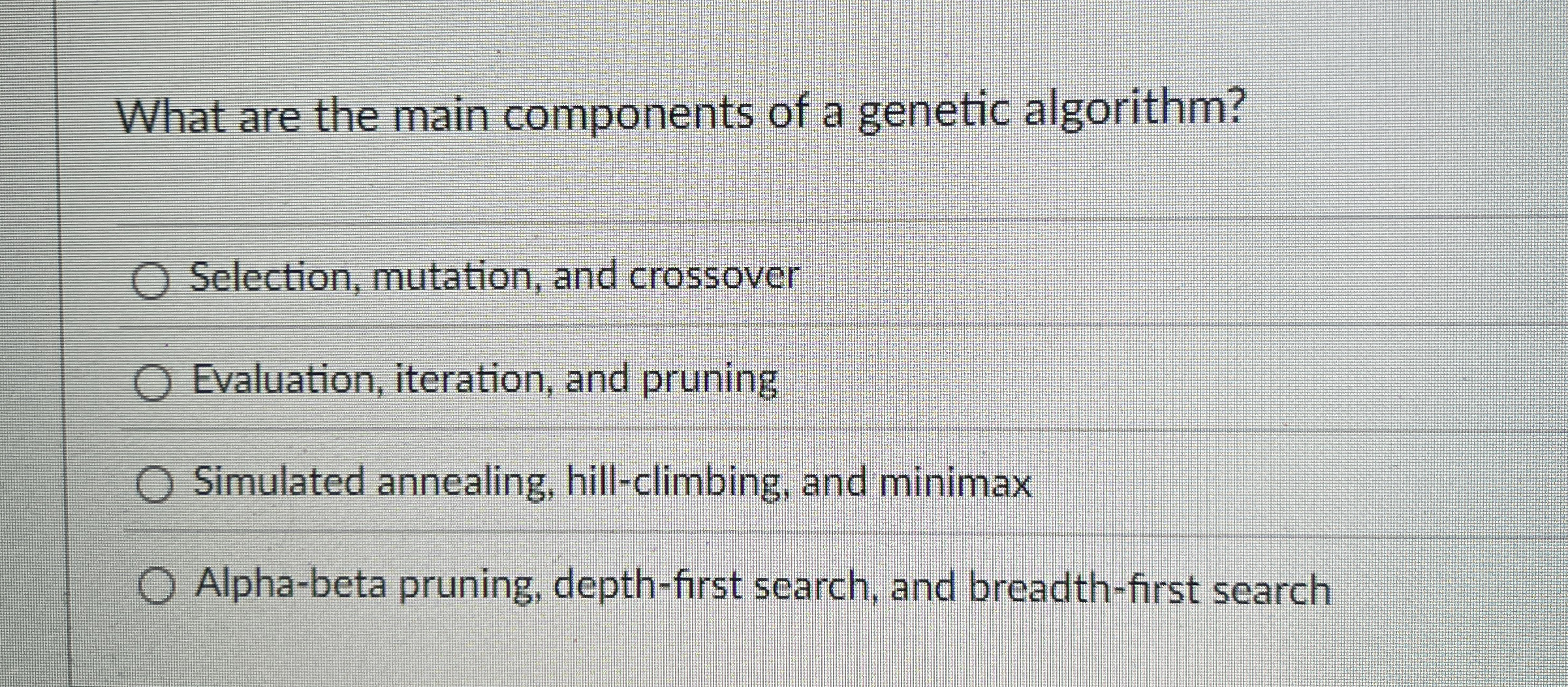 What are the main components of a genetic