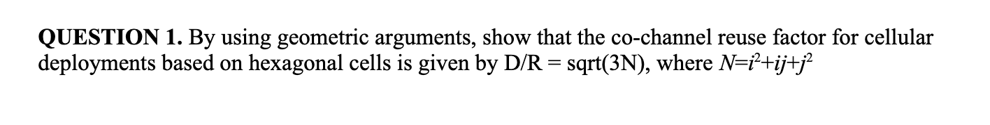 QUESTION 1 . By using geometric arguments, show