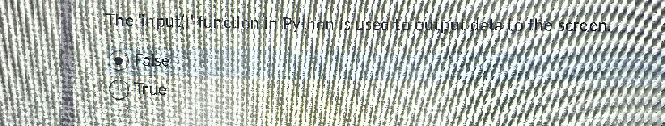 The 'input ( 0 ) ' function in Python is used to