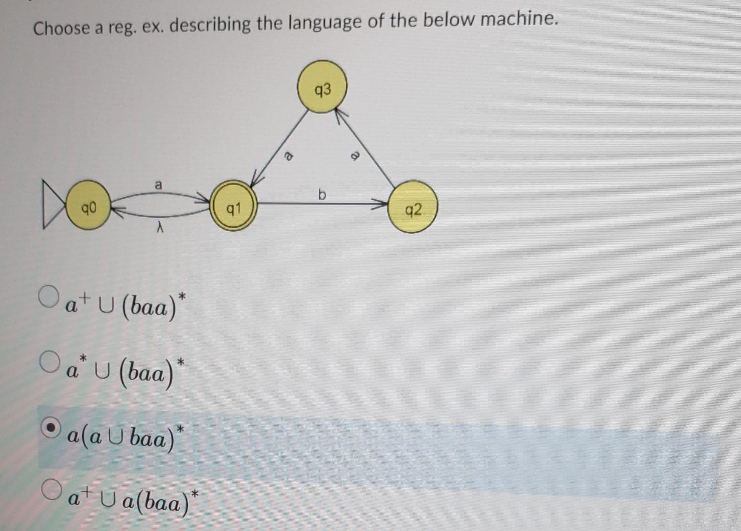 code class = "asciimath" > Choose a reg. ex .