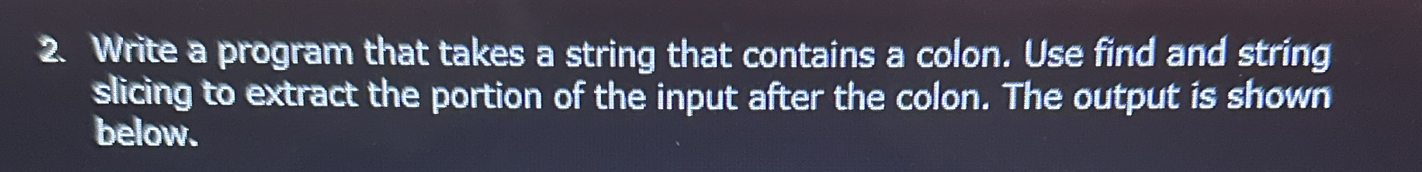 Write a program that takes a string that contains