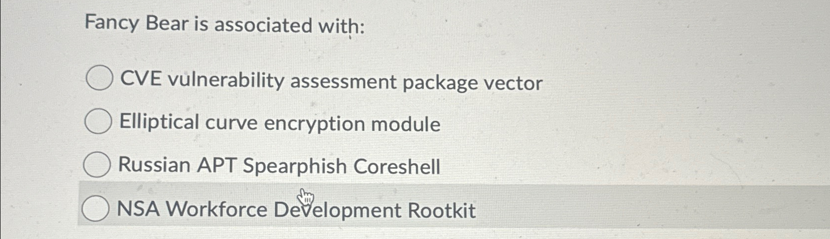 Fancy Bear is associated with: CVE vulnerability