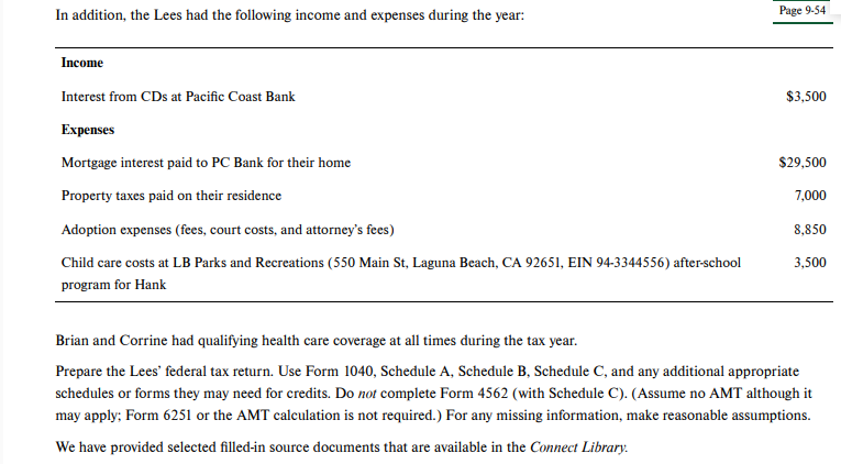 here is a problem Tax Return Problem 3 Brian and